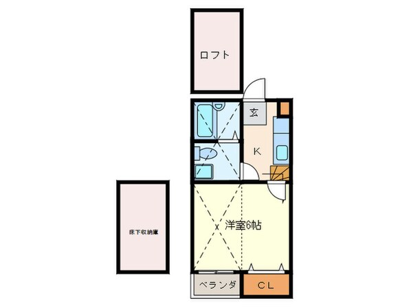 ベネフィスタウン竹下1の物件間取画像